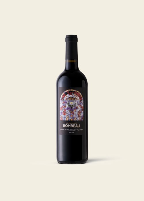 les vignobles de rombeau cotes du roussillon villages vitrail rouge